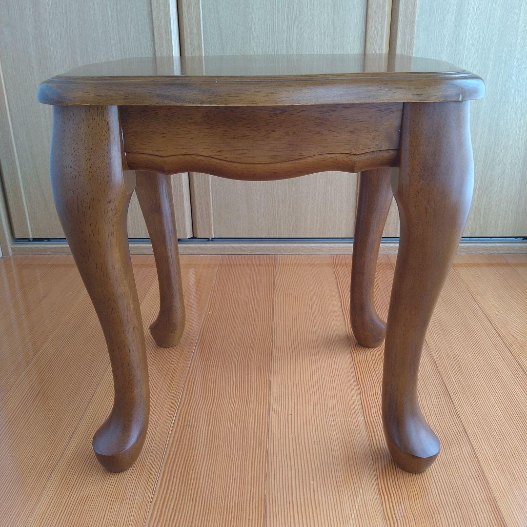 木製ブラウン　スツール 　長角形　サイドテーブル