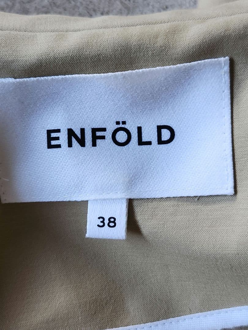 ENFOLD エンフォルド コットンダブルクロス クロップドトレンチジャケット