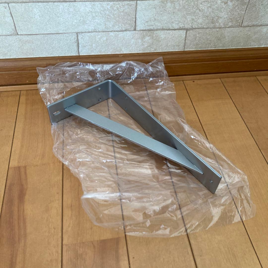 金属製棚受けブラケット シルバー　2個セット
