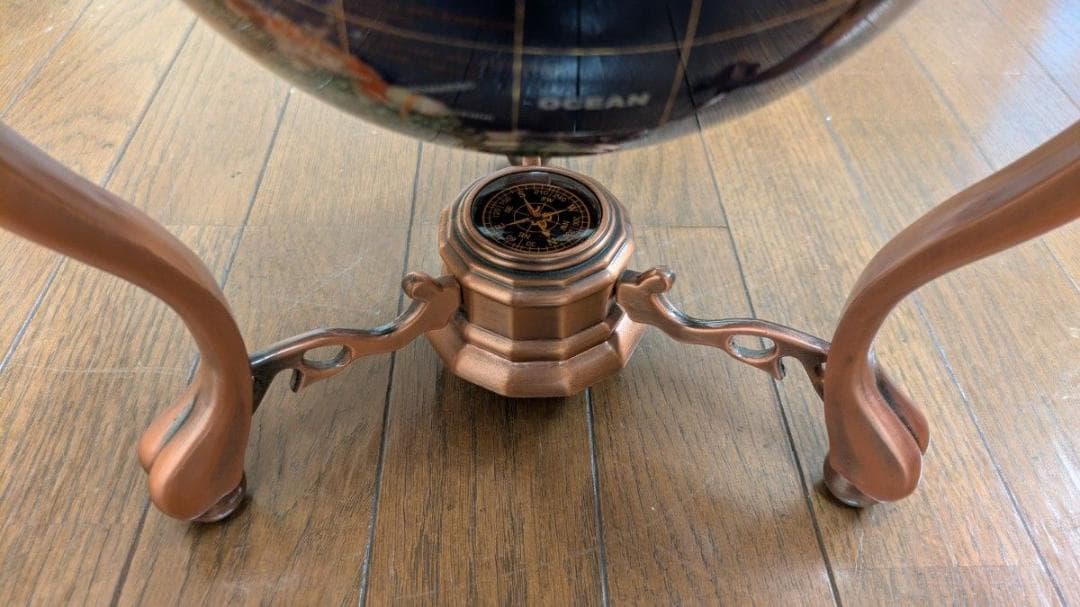 天然石地球儀 飾り物 置物 インテリア レア物 美品