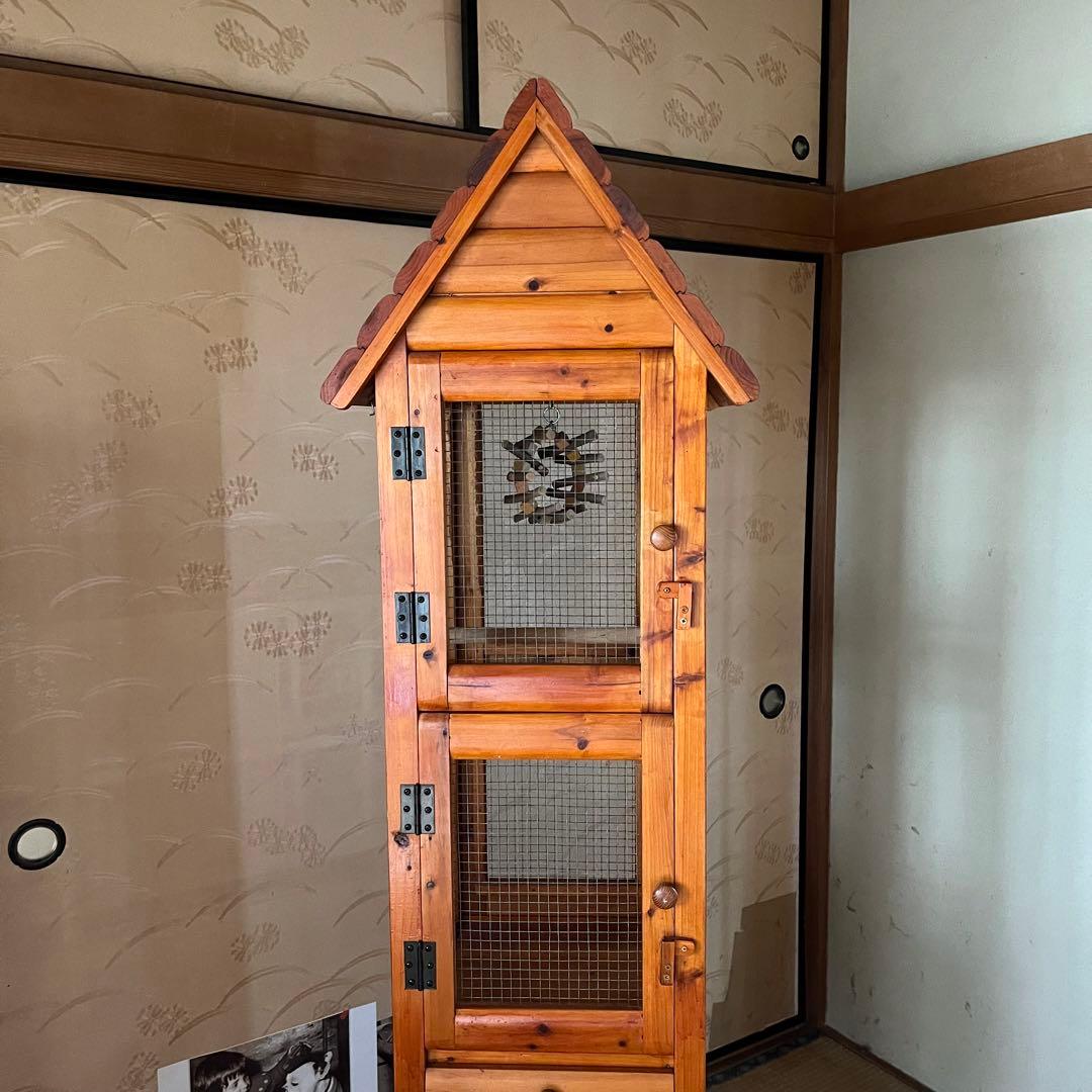 【手渡し限定】ログハウス風鳥小屋