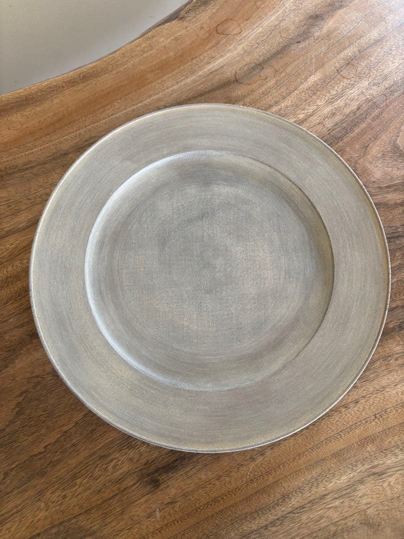 富井貴志　白漆リム皿 27cm