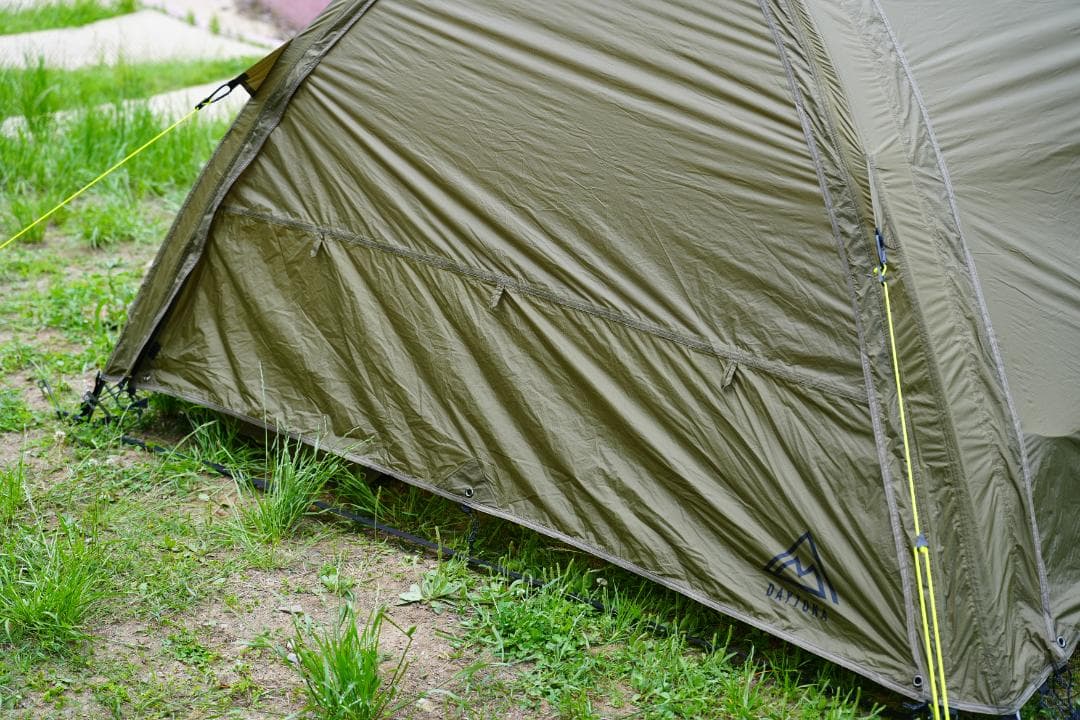 使用2回 焚火無 マエヒロドームプラス＆グランドシート付（注意：初期ペグ無し）