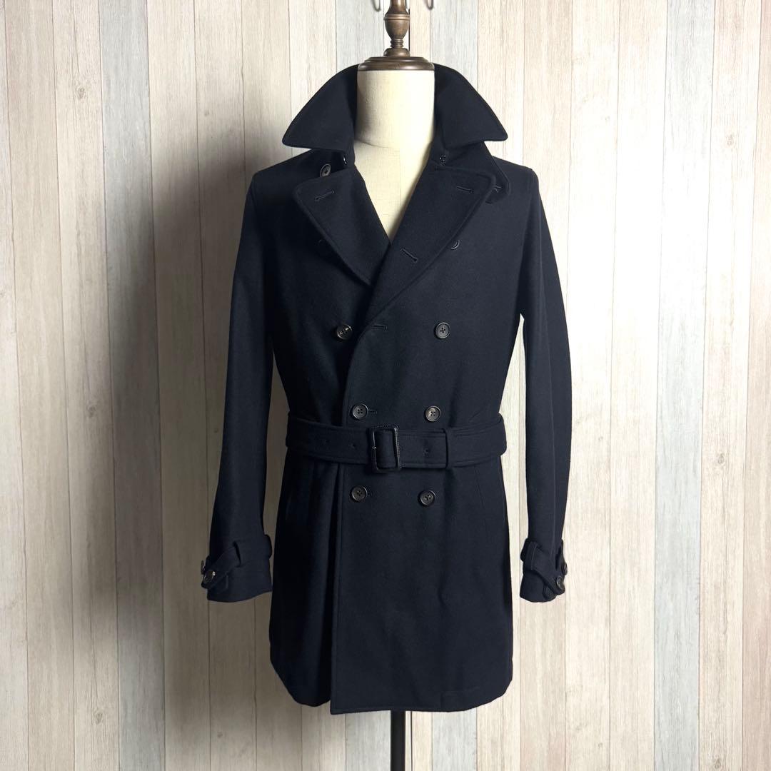 3269【人気Lサイズ・美品】ポールスミス カシミヤ混 花柄裏地 トレンチコート