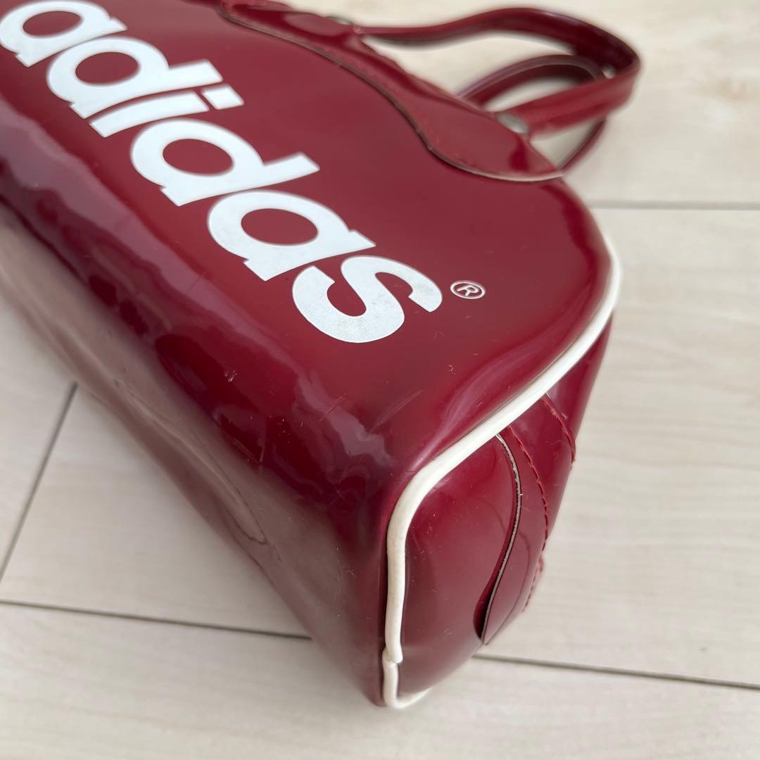 80s Y2K adidas アディダス エナメル ミニボストンバッグ ポーチ