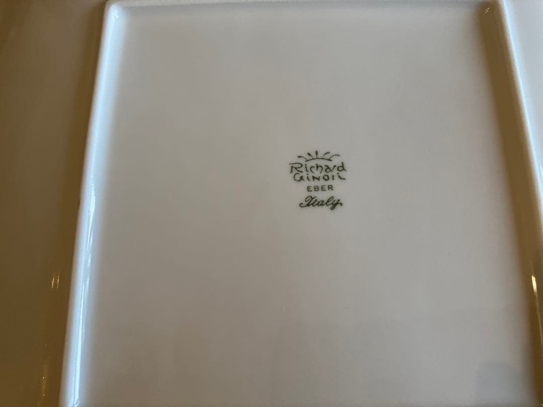 ジノリ　ベッキオホワイト　22.5スクエアプレート×4