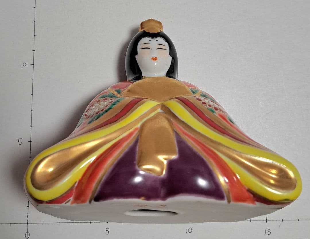 k-①九谷焼 ひな人形 5号 親王飾り 雄山作