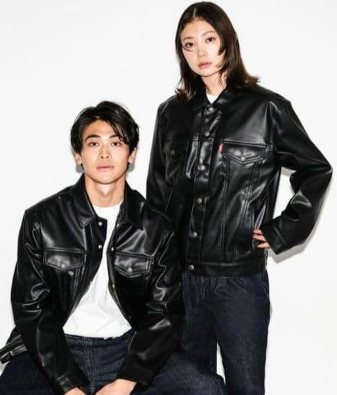 希少®️タブ‼️未使用級 リーバイスプレミアム　レザートラッカージャケット