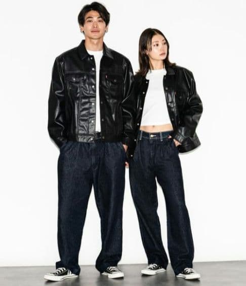 希少®️タブ‼️未使用級 リーバイスプレミアム　レザートラッカージャケット