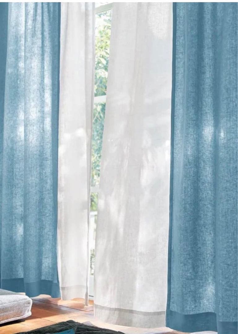 ベルメゾン　リネン素材カーテン