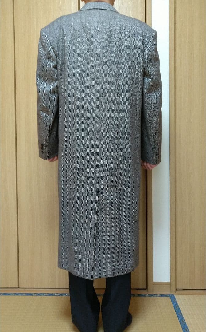 フルオーダーメイド　カシミア　メンズコート　チェスターコート　高級注文紳士服