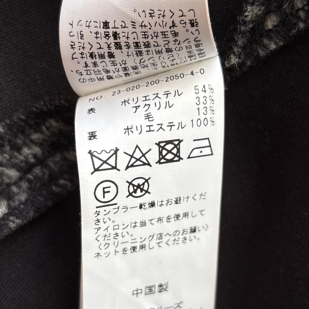 スピックアンドスパン Wスライバーノーカラーチェックポンチョコート