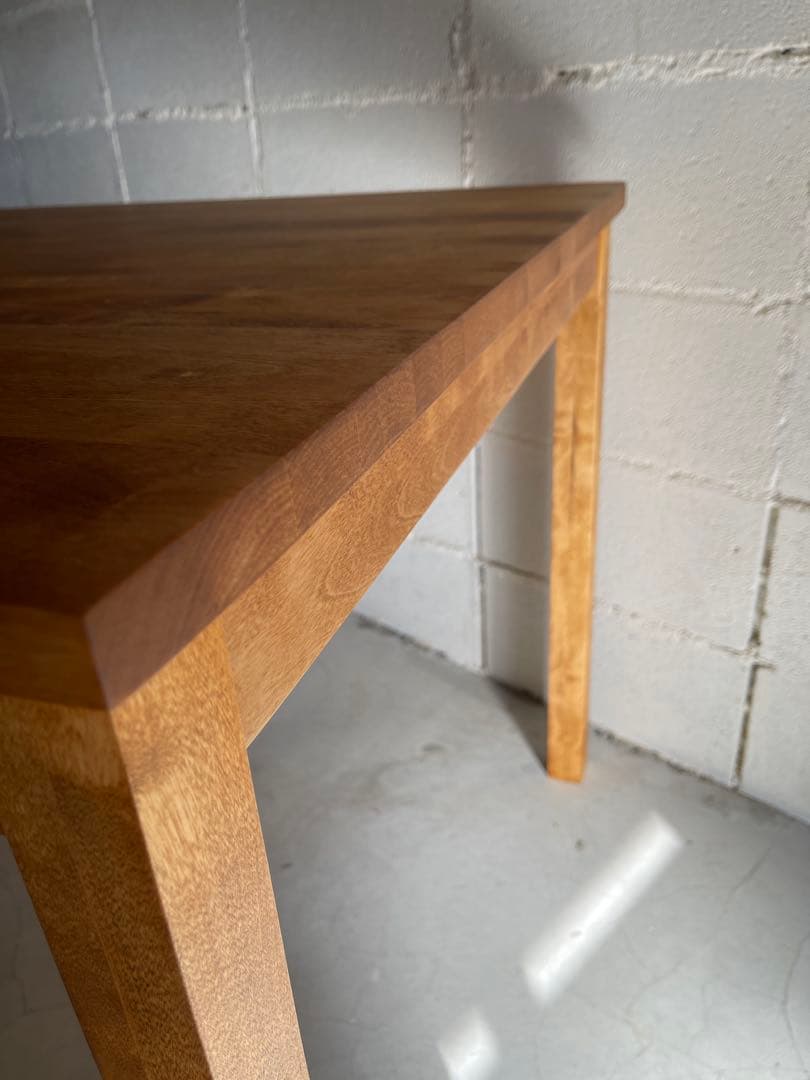 無印良品 MUJI ダイニングテーブル　バーチ材無垢　145サイズ　引出し付