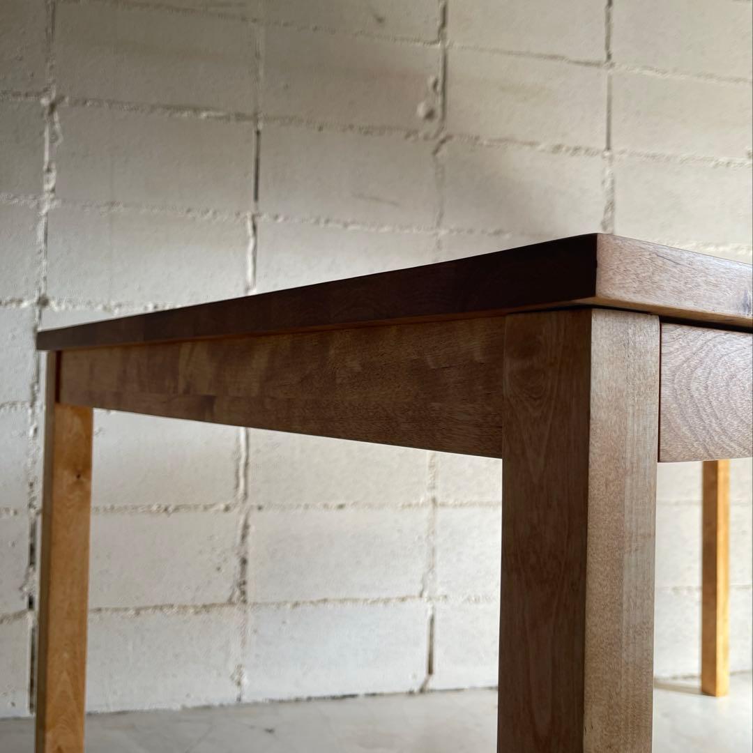 無印良品 MUJI ダイニングテーブル　バーチ材無垢　145サイズ　引出し付