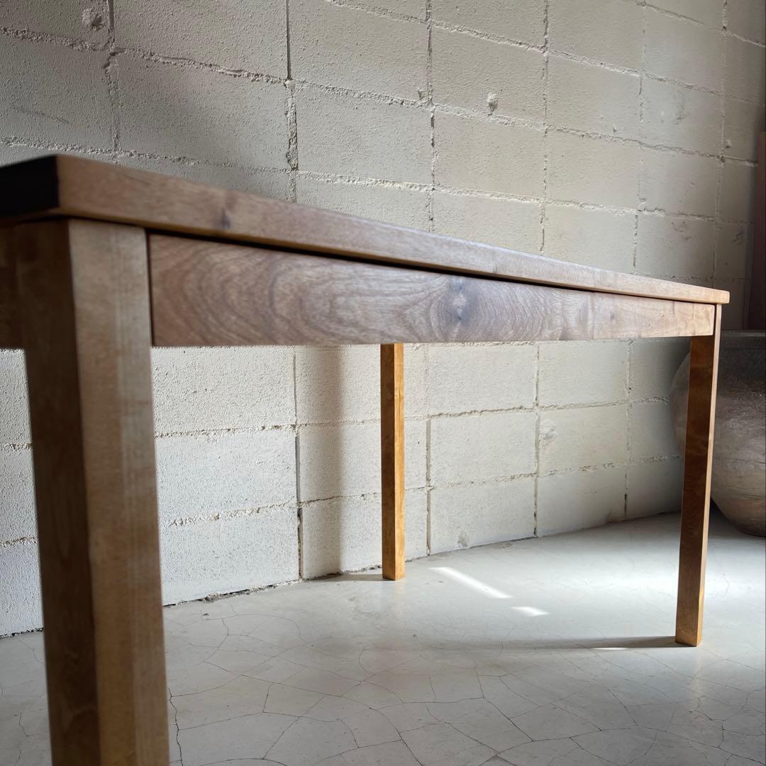 無印良品 MUJI ダイニングテーブル　バーチ材無垢　145サイズ　引出し付