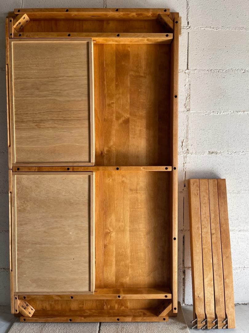 無印良品 MUJI ダイニングテーブル　バーチ材無垢　145サイズ　引出し付