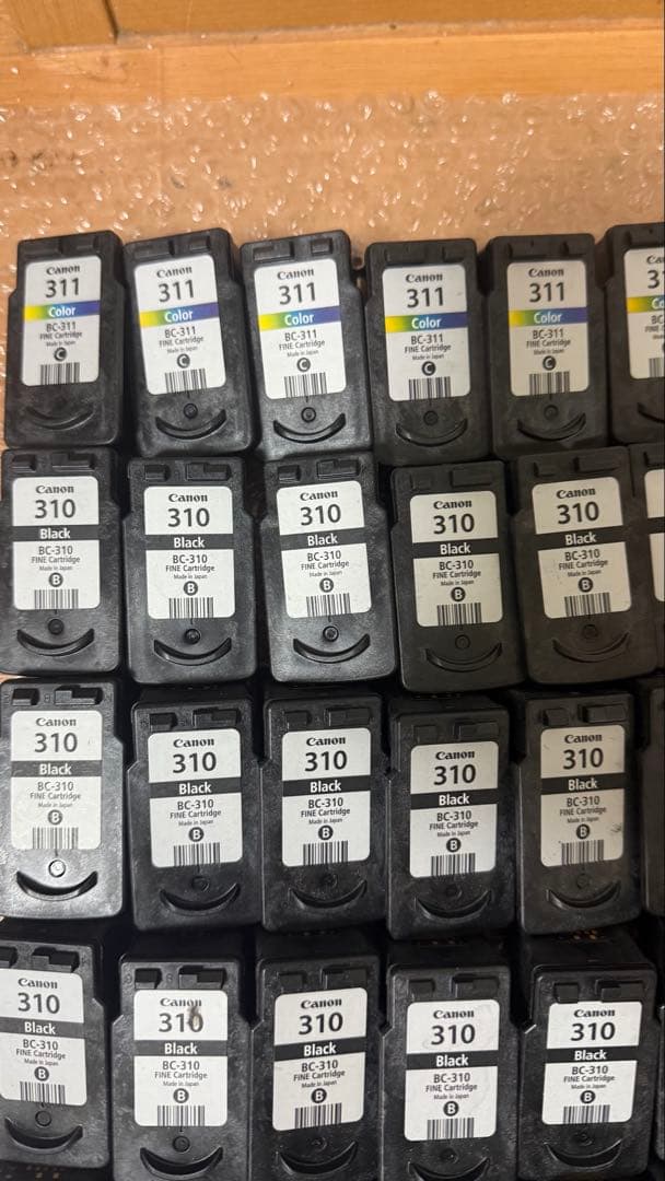 Canon 純正使用済みインクカートリッジ310,311 80個-6