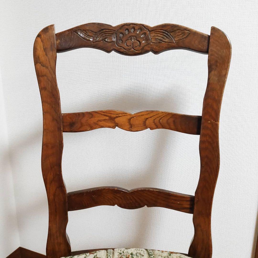 木製 アンティークデスクチェア ヴィンテージ 椅子 海外輸入家具 東欧製 猫脚