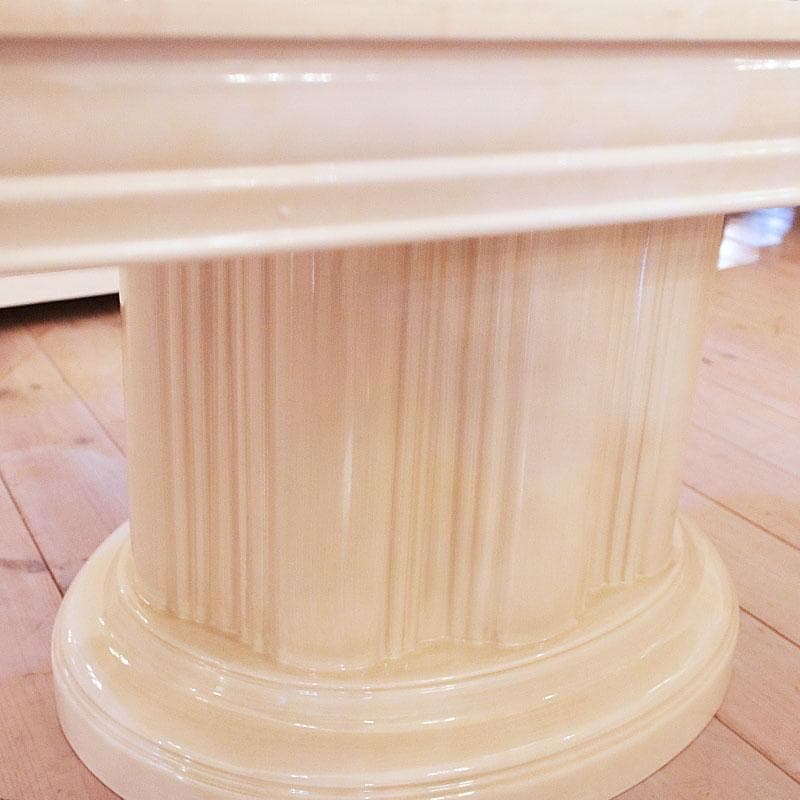 アマルフィ コーヒーテーブル アイボリーホワイト 楕円 イタリア 222-121