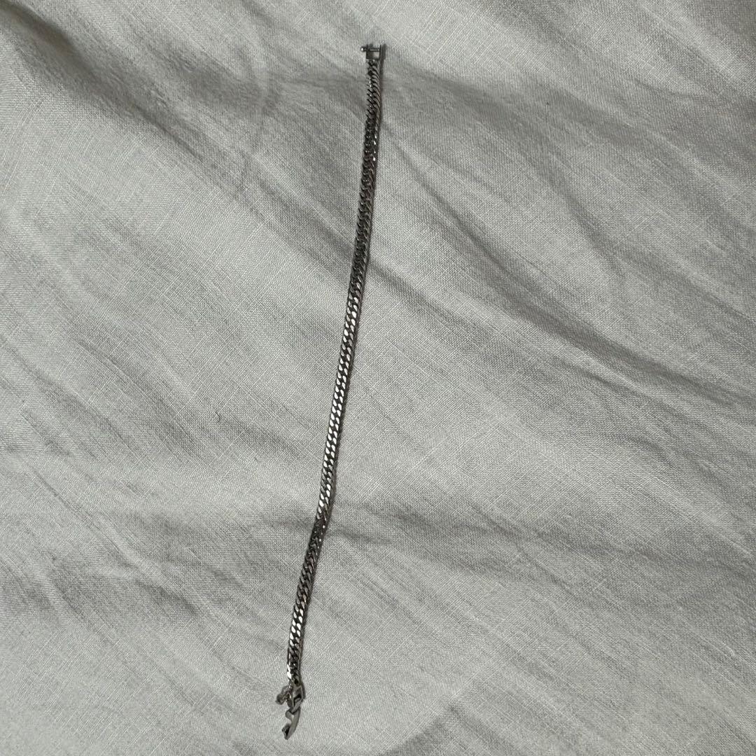 喜平　プラチナ　pt850 6面 Wカット　ブレスレット　18cm