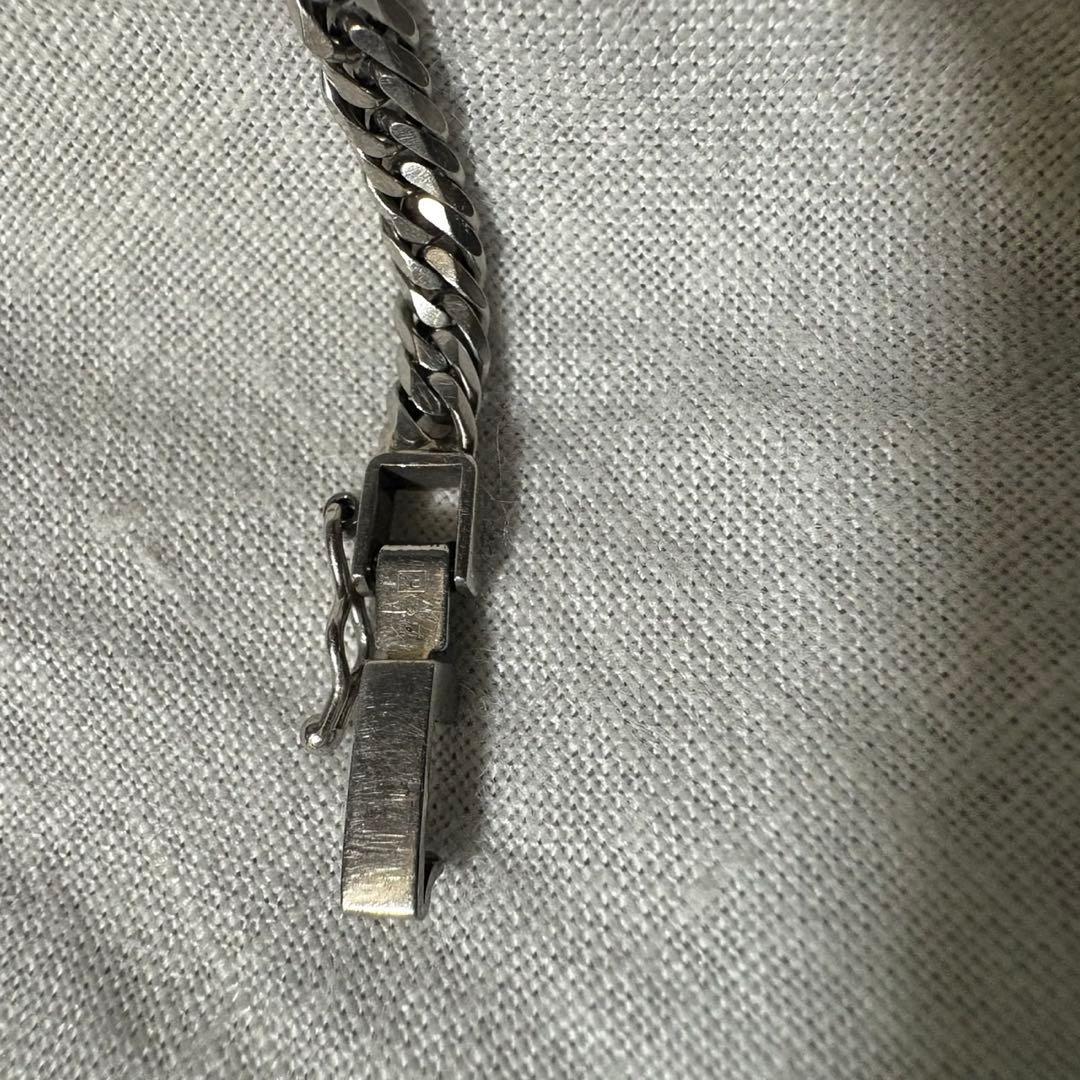 喜平　プラチナ　pt850 6面 Wカット　ブレスレット　18cm