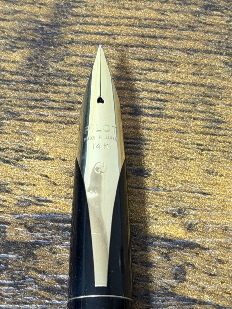 1958年　スーパー500 丸研ぎニブ　14金　M パイロット　万年筆　漆塗