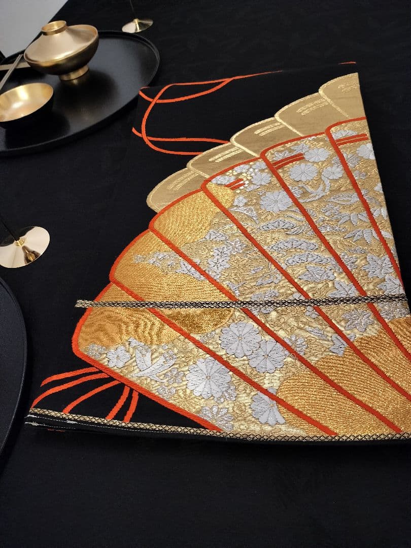 A669★逸品‼️豪華刺繍‼️ひな祭り‼️袋帯正絹テーブルランナー2m4cm