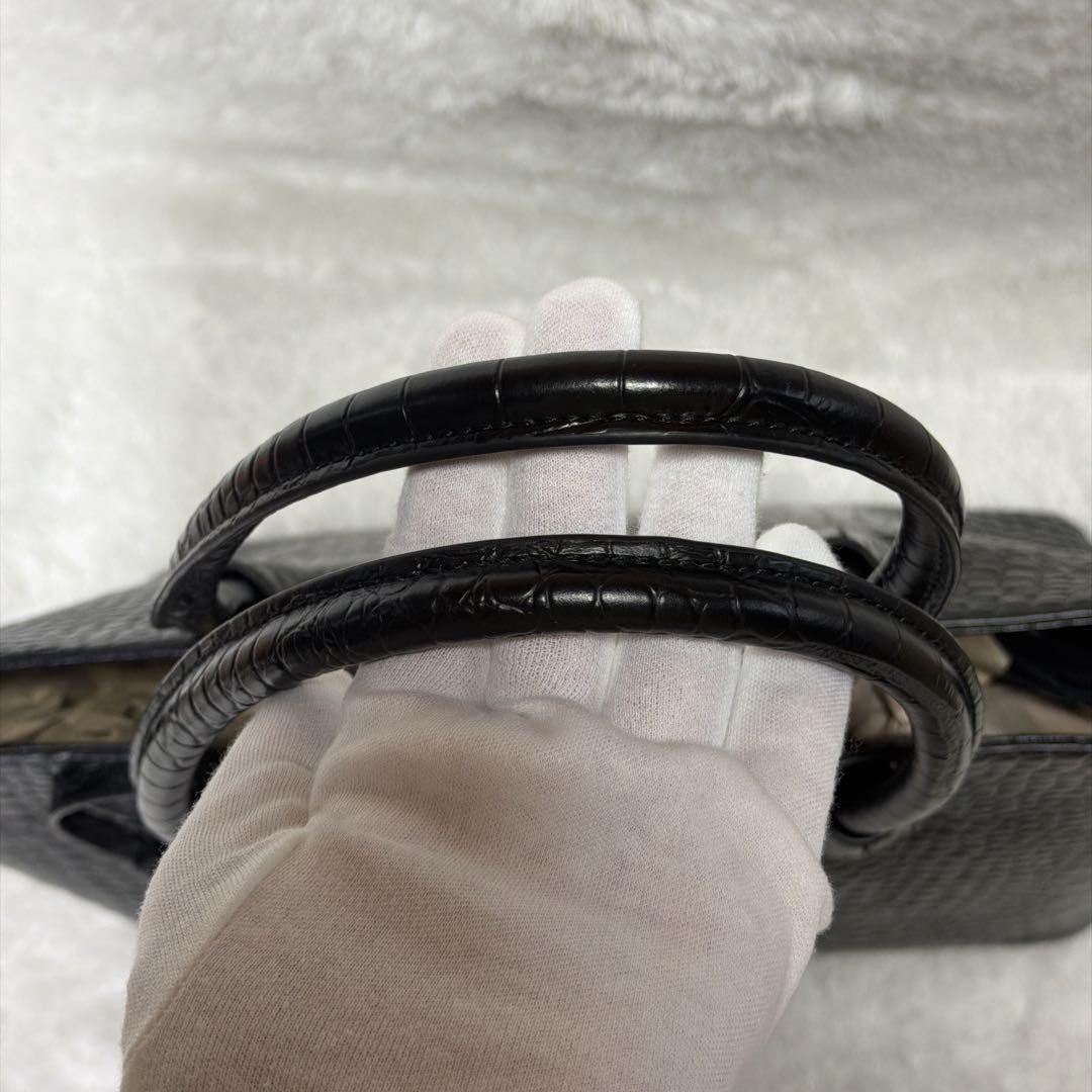 マッキントッシュフィロソフィー レザートートバッグ クロコ型押し A4 三陽商会