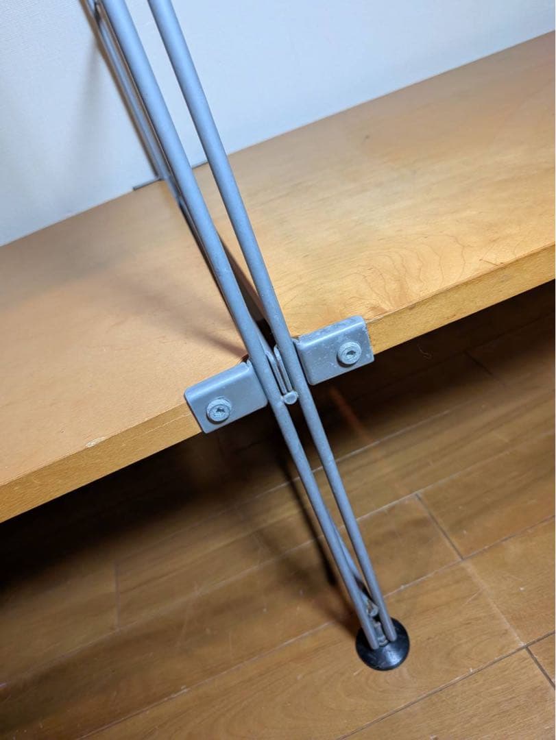 ■送料込■無印良品 スチールユニットシェルフ ワードローブ 棚 衣類収納 グレー