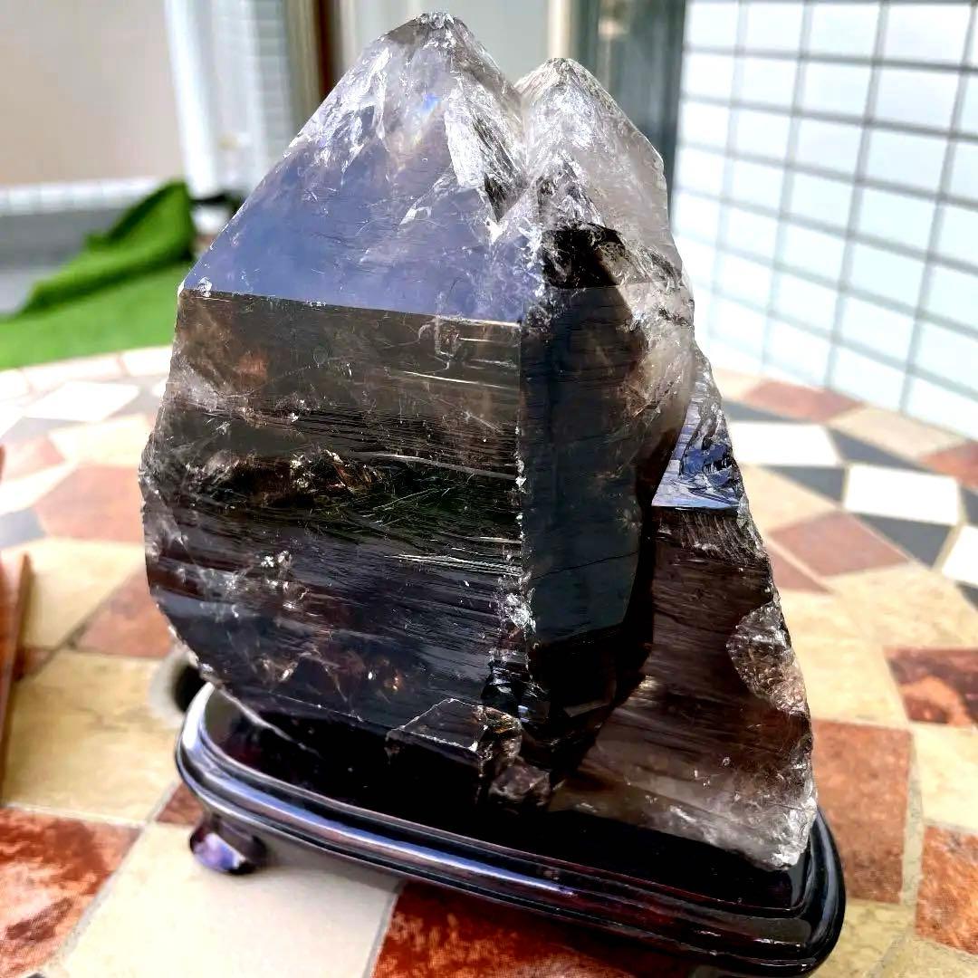 スモーキー　エレスチャル　クォーツ　ポイント　天然石　水晶　原石　パワーストーン