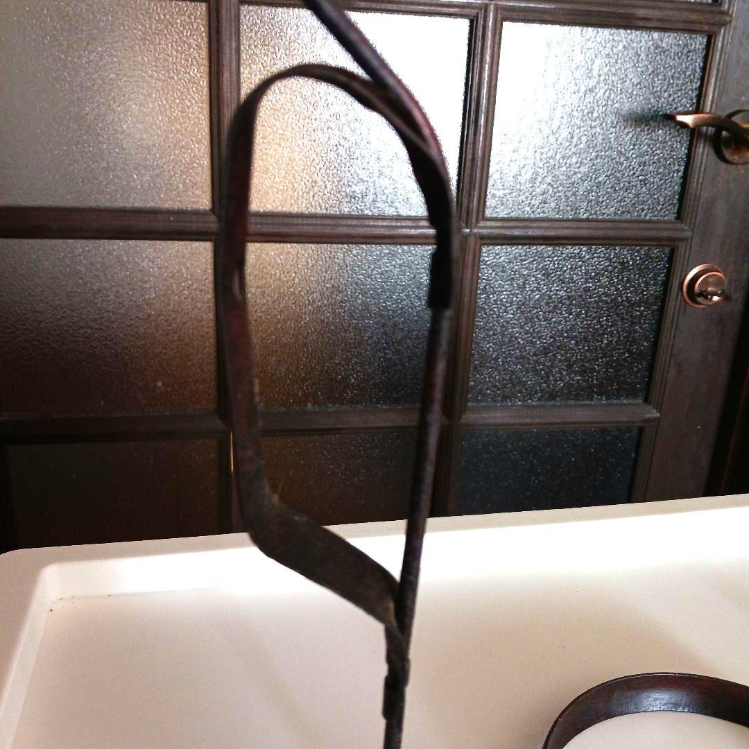 アンティーク吊りオイルランプ　　ターコイズブルー