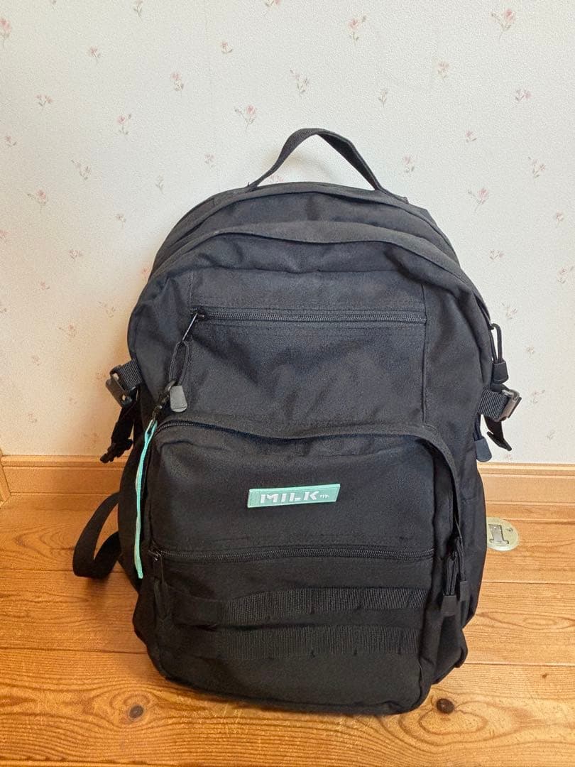 ミルクフェド アクティブダブルポケットモールバックパック ライトグリーン