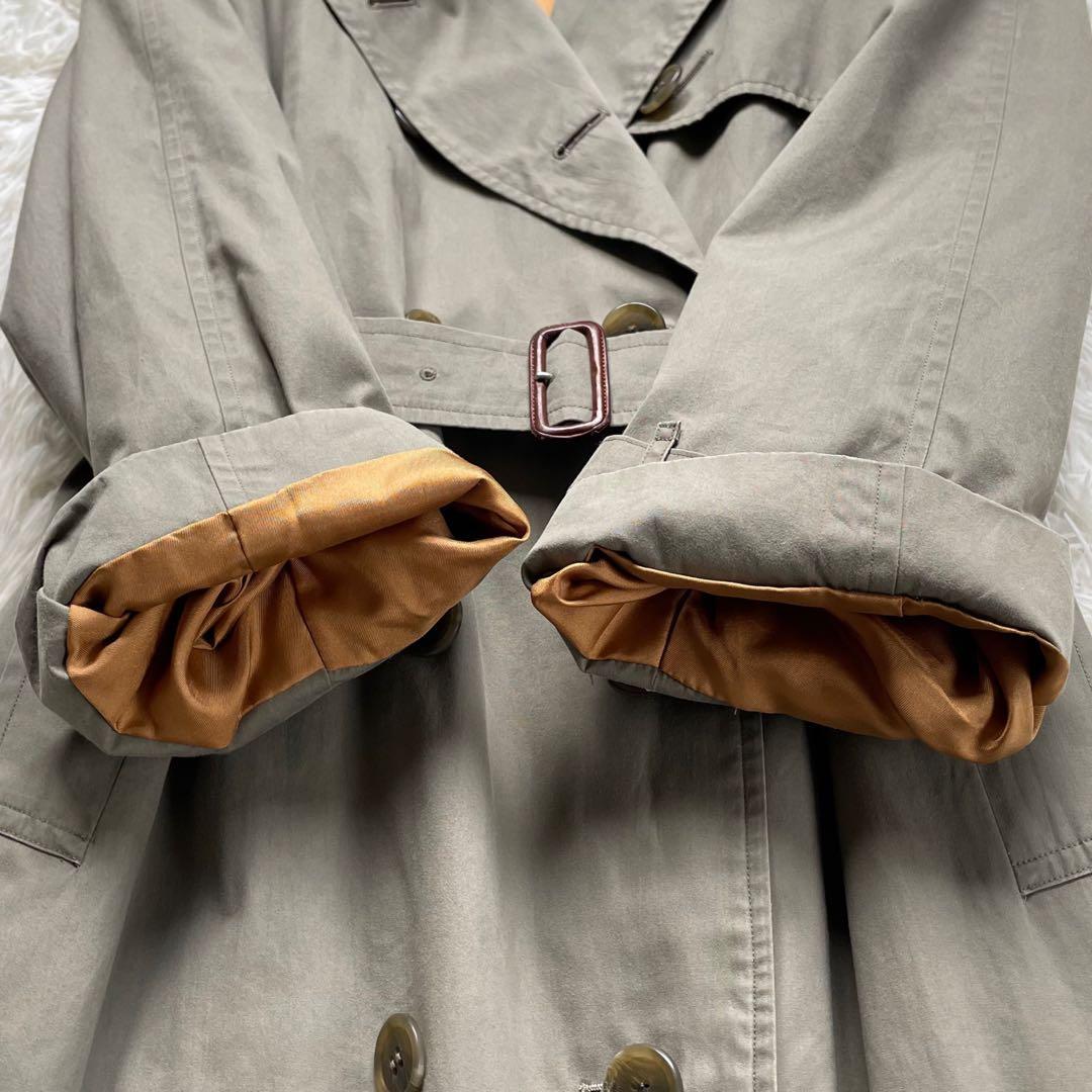 Burberrys バーバリーカーキトレンチコートノバチェックライナーベルト付属