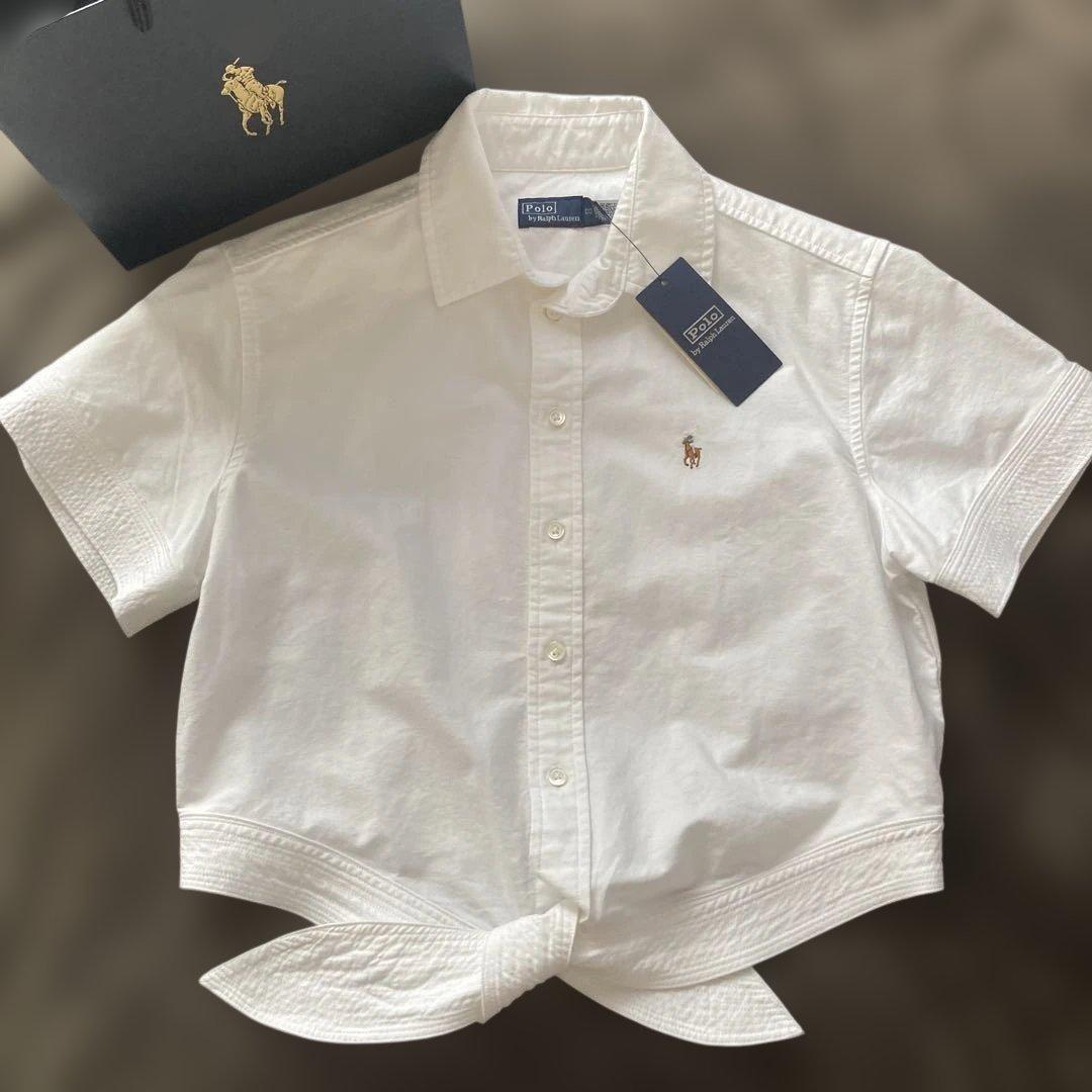 新品✨　Polo by Ralph Lauren ホワイト クロップドシャツ