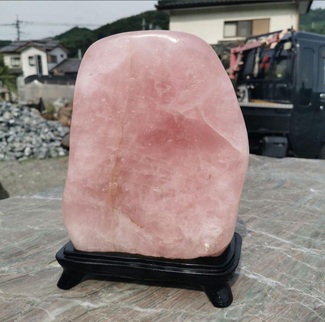 ローズクォーツ　虹入り　11キロ　紅水晶 クリスタル　鑑賞石　石　クリスタル