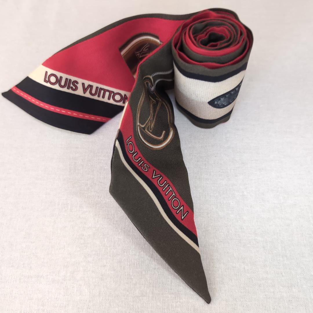 LOUIS VUITTON バンドー 細幅シルクスカーフ マルチカラー 101