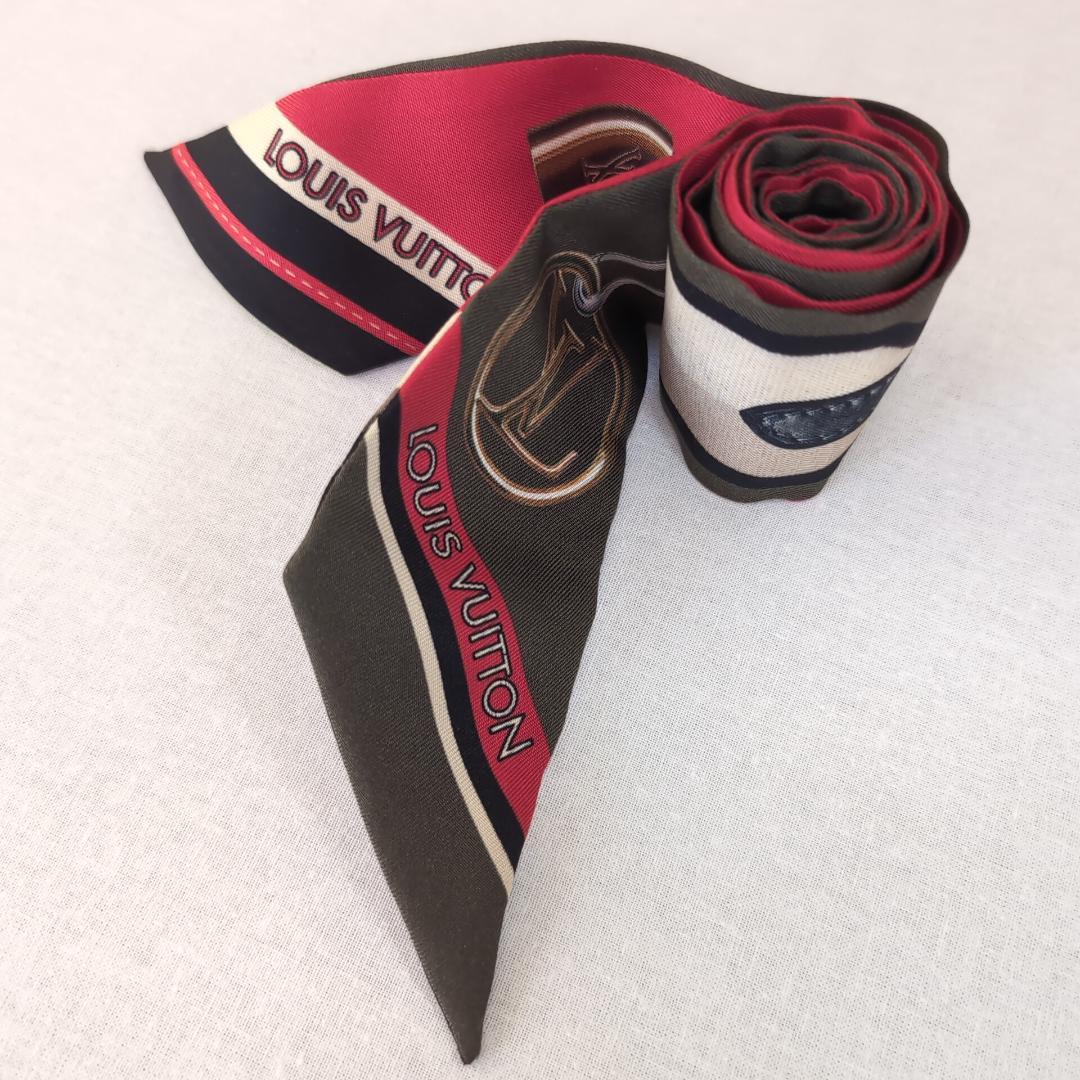 LOUIS VUITTON バンドー 細幅シルクスカーフ マルチカラー 101