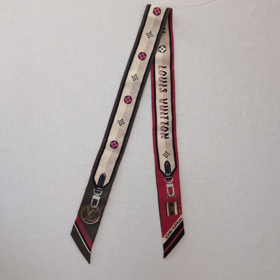 LOUIS VUITTON バンドー 細幅シルクスカーフ マルチカラー 101