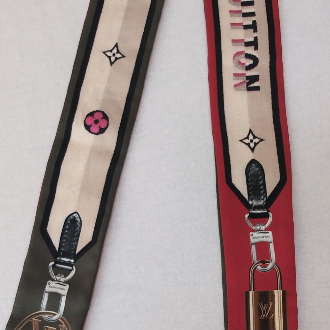 LOUIS VUITTON バンドー 細幅シルクスカーフ マルチカラー 101