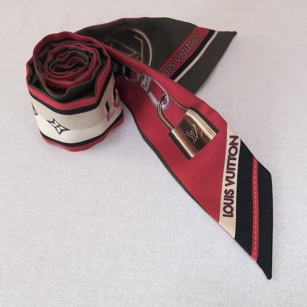 LOUIS VUITTON バンドー 細幅シルクスカーフ マルチカラー 101