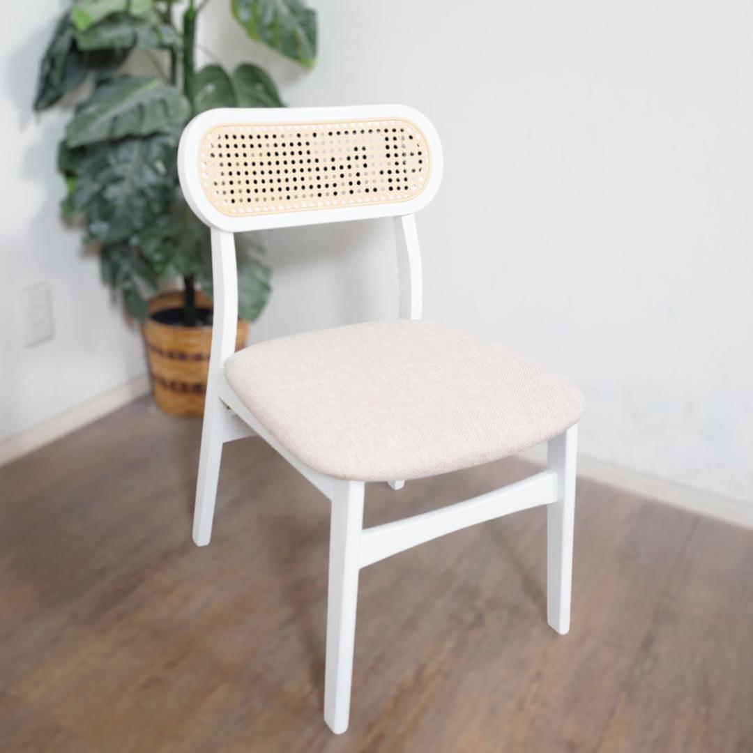 【新品・未使用】　 チェアー　ダイニング椅子　イス　２脚セット ラタン調