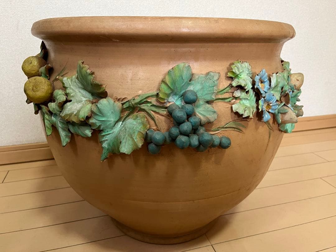 観葉植物　鉢カバー　イタリア　テラコッタ