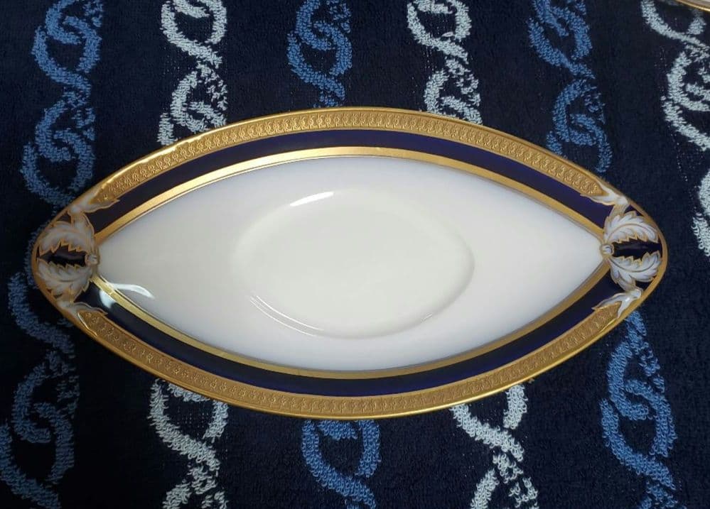 オールド大倉　大倉陶園　瑠璃　エンボス　金蝕 　皿　希少