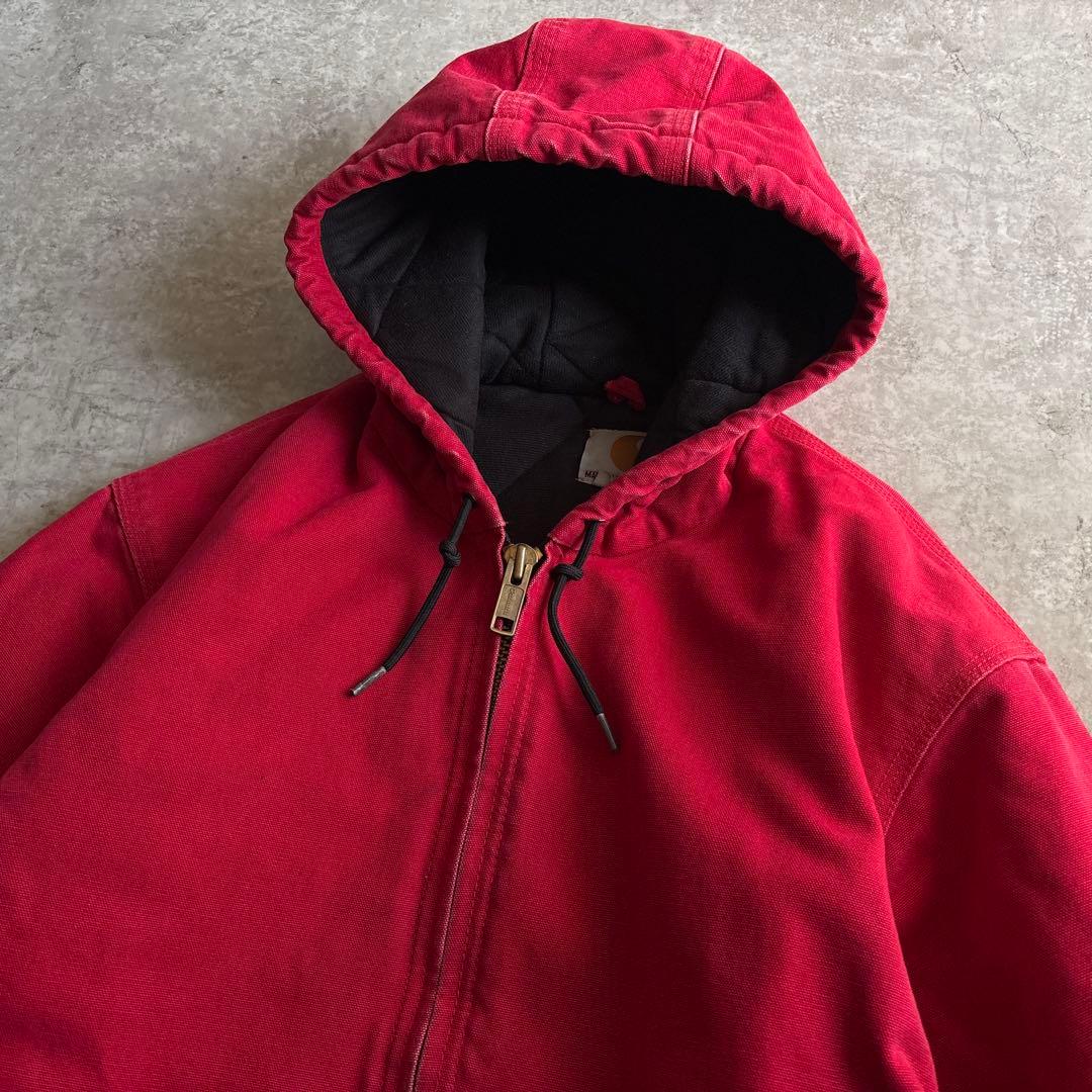 USA製■carhartt カーハート【M】アクティブジャケット ダック レッド