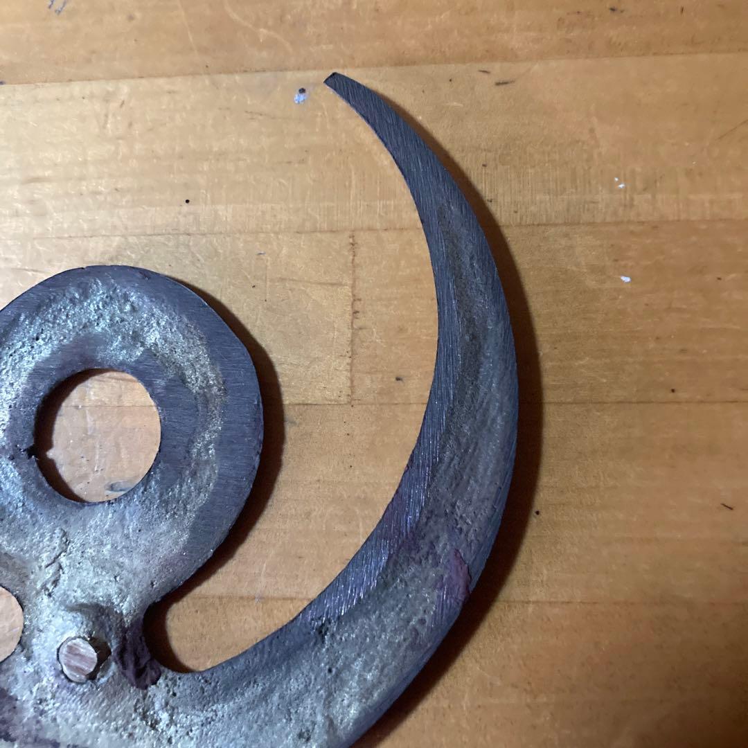 加藤清正　真鍮製　三日月形　オブジェ　エンブレム