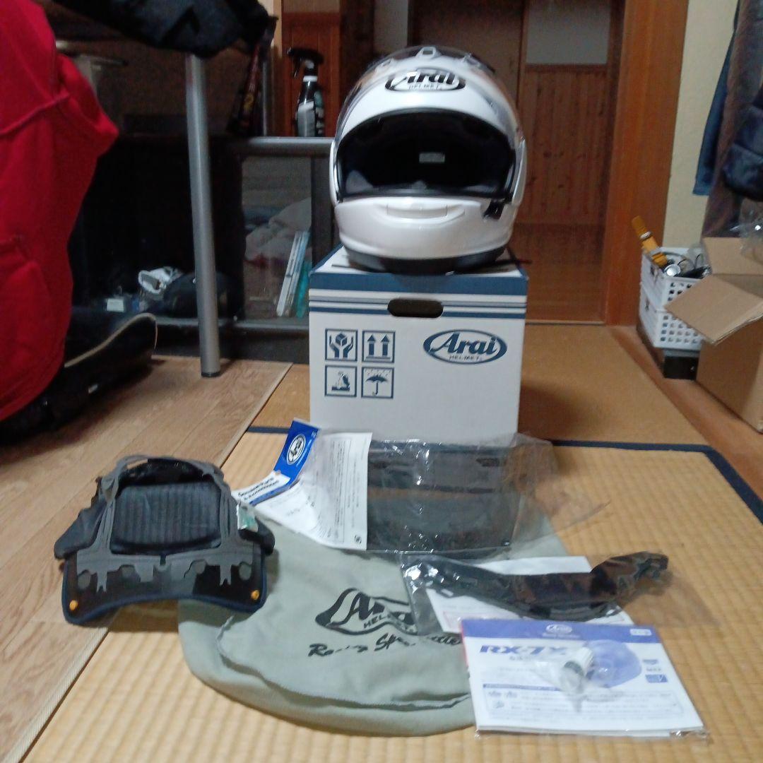 【美品】Arai RX-7X グラスホワイ ト XLサイズ