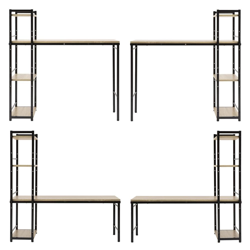 【新品送料無料】ラック付き4WAYデスク 幅100cm テーブル 机 木製 収納