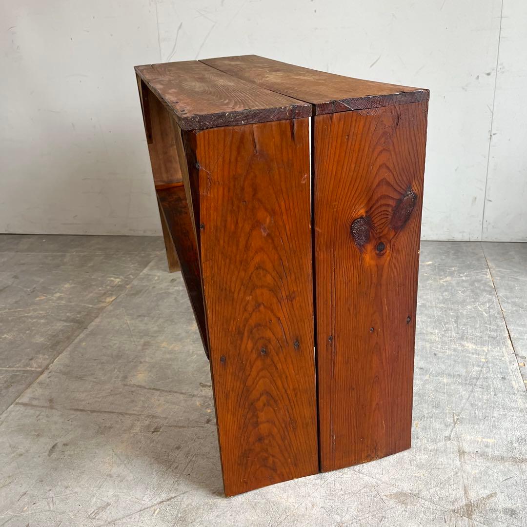 アンティーク オープンラック 棚 シェルフ 昭和レトロ 無垢材 z599