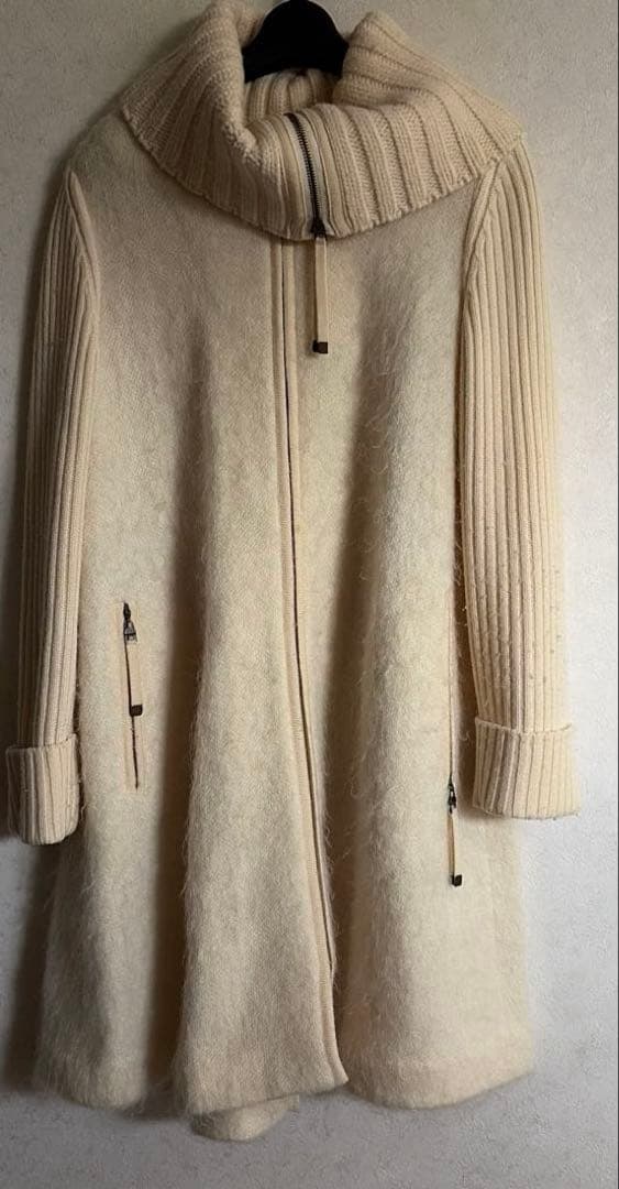 古着　EPOCA ニットコート　ホワイト