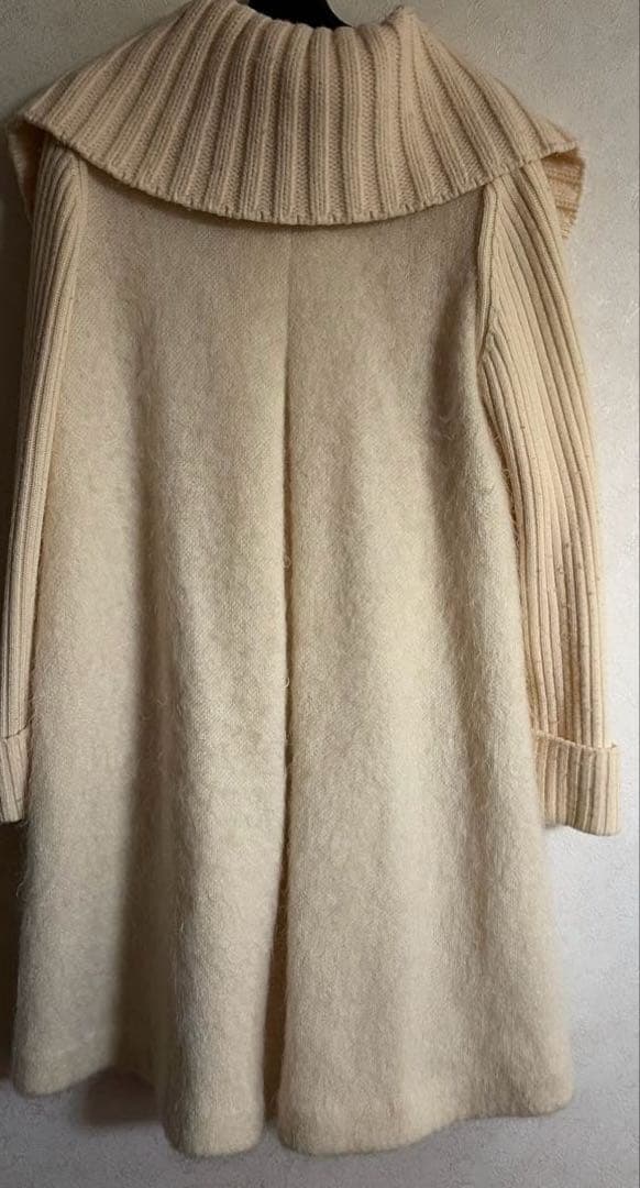 古着　EPOCA ニットコート　ホワイト